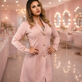 New York Rose Long Sleeve Lab Coat